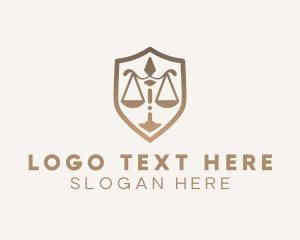 Judge - Shield Law Firm Scale logo design