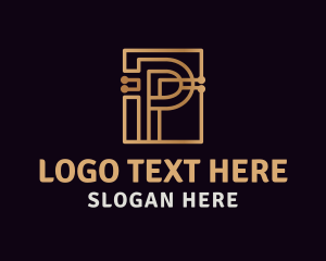 Currency - Digital Currency Letter P logo design