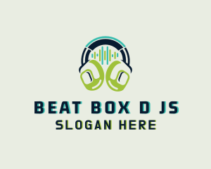 Dj - Headphones DJ Music logo design