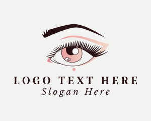 Eyelashes - Makeup Eyelashes Eyebrow logo design