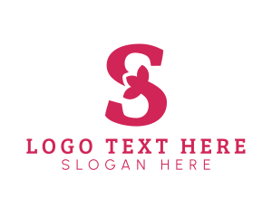 Serif - Pink Orange Letter S logo design
