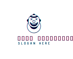 Mascot - Glitch Smiling Clown logo design