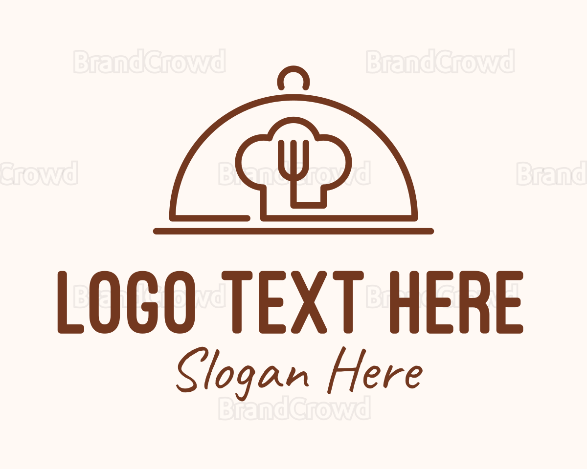 Brown Fine Dining Cloche Logo | BrandCrowd Logo Maker