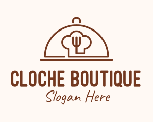 Brown Fine Dining Cloche logo design