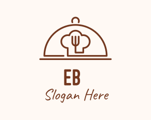 Eat - Brown Fine Dining Cloche logo design