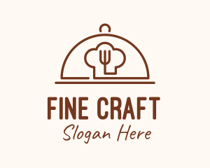 Brown Fine Dining Cloche logo design