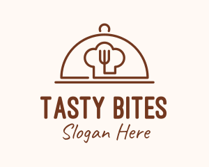 Cafeteria - Brown Fine Dining Cloche logo design