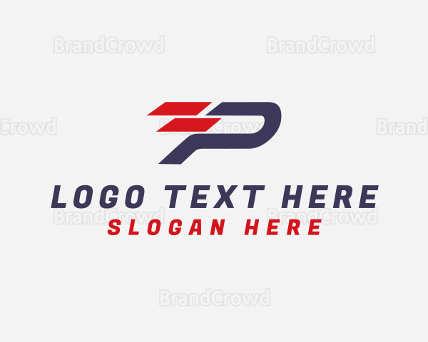 Speed Racing Letter P Logo