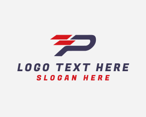 Driving - Speed Racing Letter P logo design