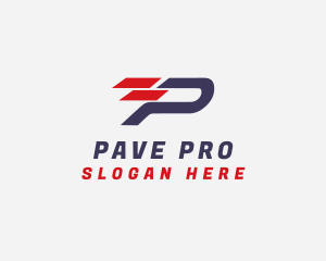 Speed Racing Letter P logo design