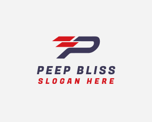 Speed Racing Letter P logo design