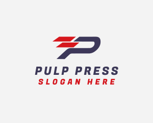 Speed Racing Letter P logo design