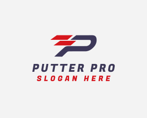 Speed Racing Letter P logo design