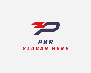 Speed Racing Letter P logo design