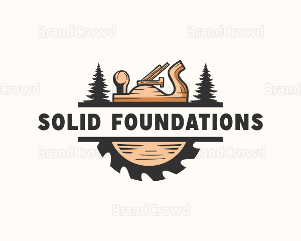 Woodwork Carpentry Tools Logo