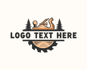 Table Saw - Woodwork Carpentry Tools logo design