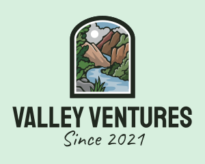 Outdoor Mountain Valley logo design