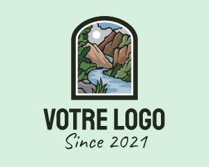 Camping - Outdoor Mountain Valley logo design