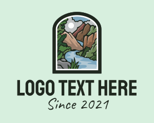 Tourist Spot - Outdoor Mountain Valley logo design