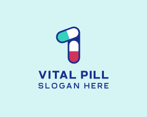 Pill - Medicine Pills One logo design