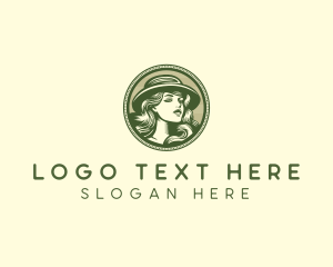 Antique - Female Retro Beauty logo design