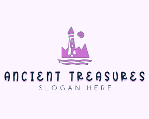 Amusement Park Castle Tower logo design