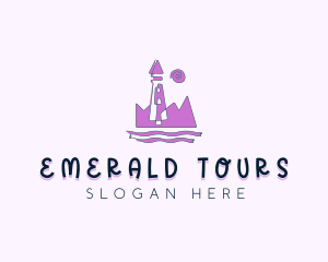 Amusement Park Castle Tower logo design