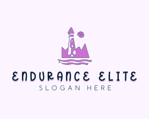 Amusement Park Castle Tower logo design