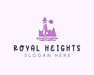 Amusement Park Castle Tower logo design