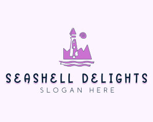 Amusement Park Castle Tower logo design