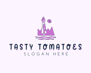 Amusement Park Castle Tower logo design