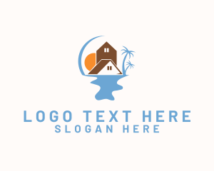 Lodging - Tropical Sunset Beach House logo design