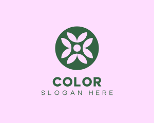 Pattern - Leaf Flower Spa logo design