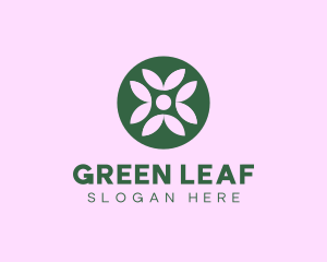 Leaf Flower Spa logo design