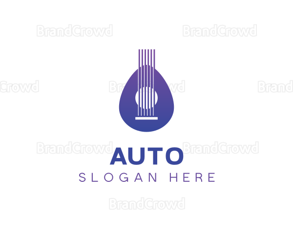 Guitar Music Instrument Logo