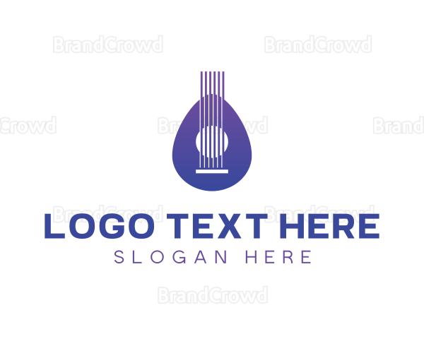 Guitar Music Instrument Logo