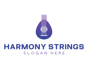 Guitar Music Instrument logo design