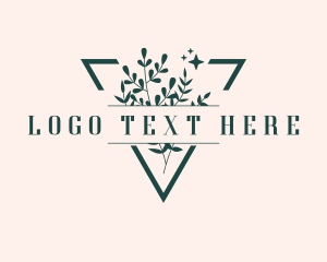 Triangle - Nature Garden Leaf logo design
