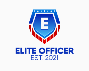 Officer Badge Patrol Letter  logo design