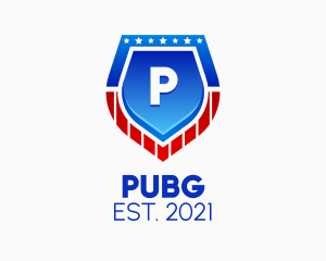 Police Cap - Officer Badge Patrol Letter logo design