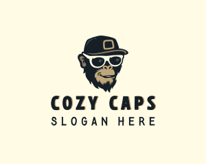 Sunglasses Hiphop Monkey logo design