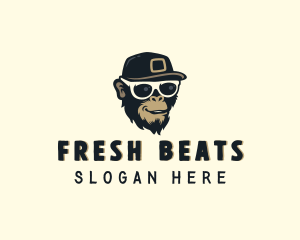 Hiphop - Sunglasses Hiphop Monkey logo design