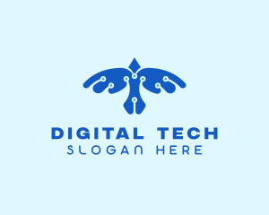 Digital Tech Bird logo design