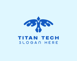 Digital Tech Bird logo design