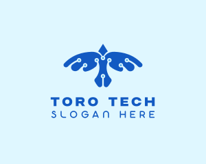 Digital Tech Bird logo design