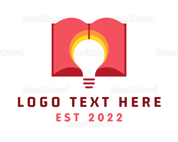 Book lightbulb Learning Logo