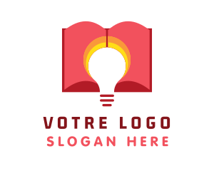 Book lightbulb Learning Logo