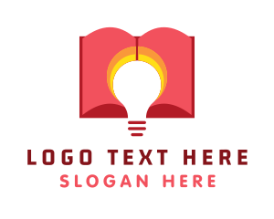 Book lightbulb Learning Logo