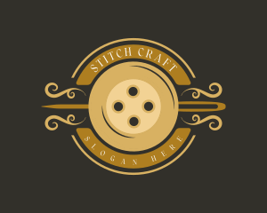 Stitch - Sewing Needle Button logo design