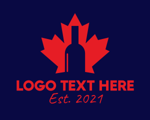 Maple Leaf - Canada Wine Bar logo design